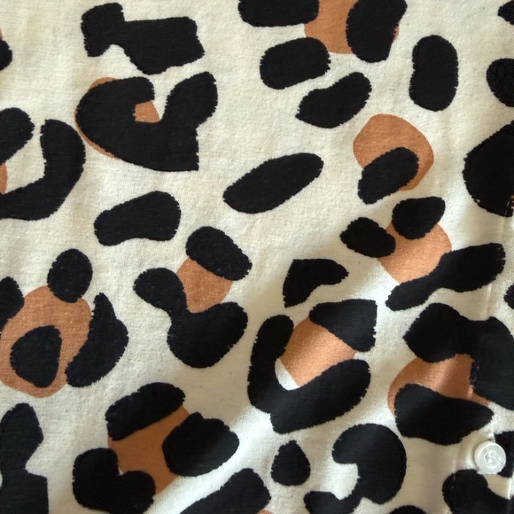 LuLaRoe Animal Print Blouse in Black, Brown, and Cream - Picture 3 of 5
